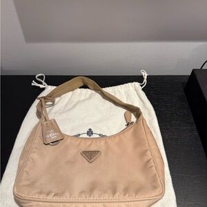 Prada Re Nylon 2005 Beige Shoulder Bag
